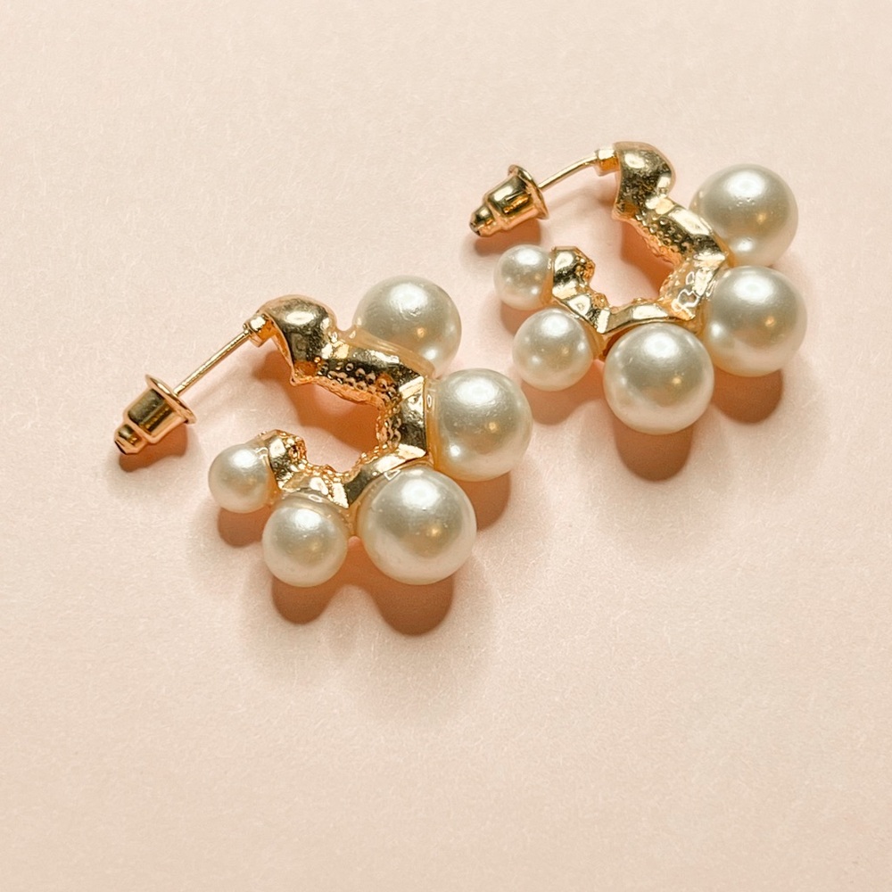 Faux Pearl Earrings